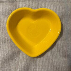 Fiesta Ware Small Heart Dip Fruit Bowl daffodil/mustard yellow 9 oz